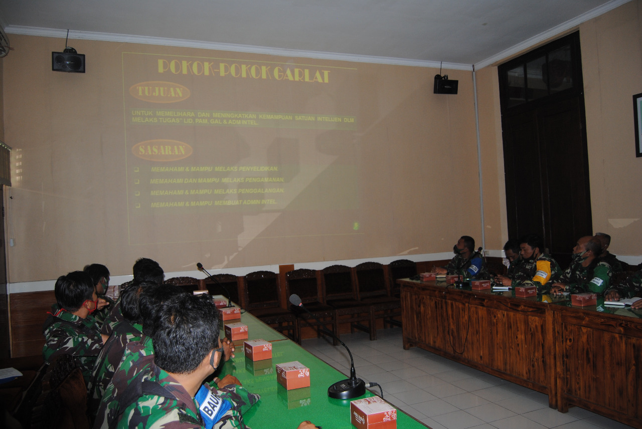 Korem 073/Makutarama Laksanakan Paparan Lattis Intelijen Tim Intel Korem 